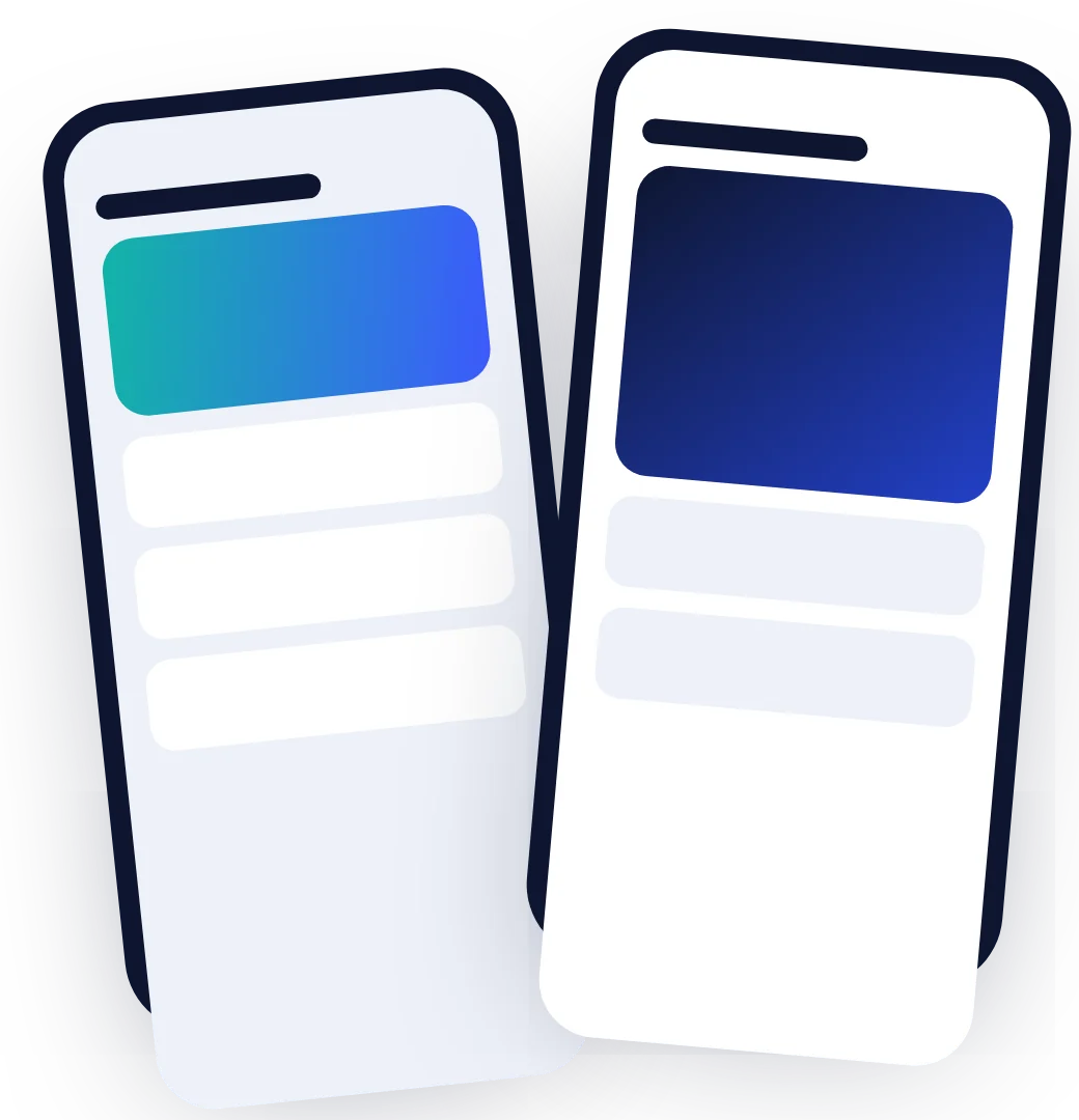 Illustration of two mobile app screens